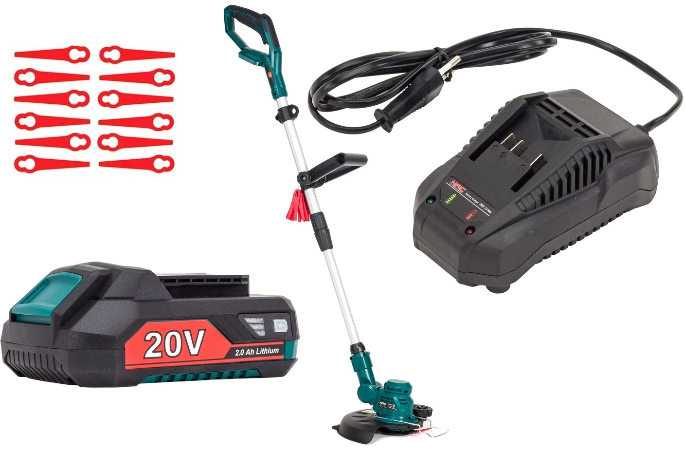Podkaszarka TB-BL-LI-20V NAC Akumulatorowa + Akumulator 2,0 Ah + Ładowarka — zdjęcie 1 z 9