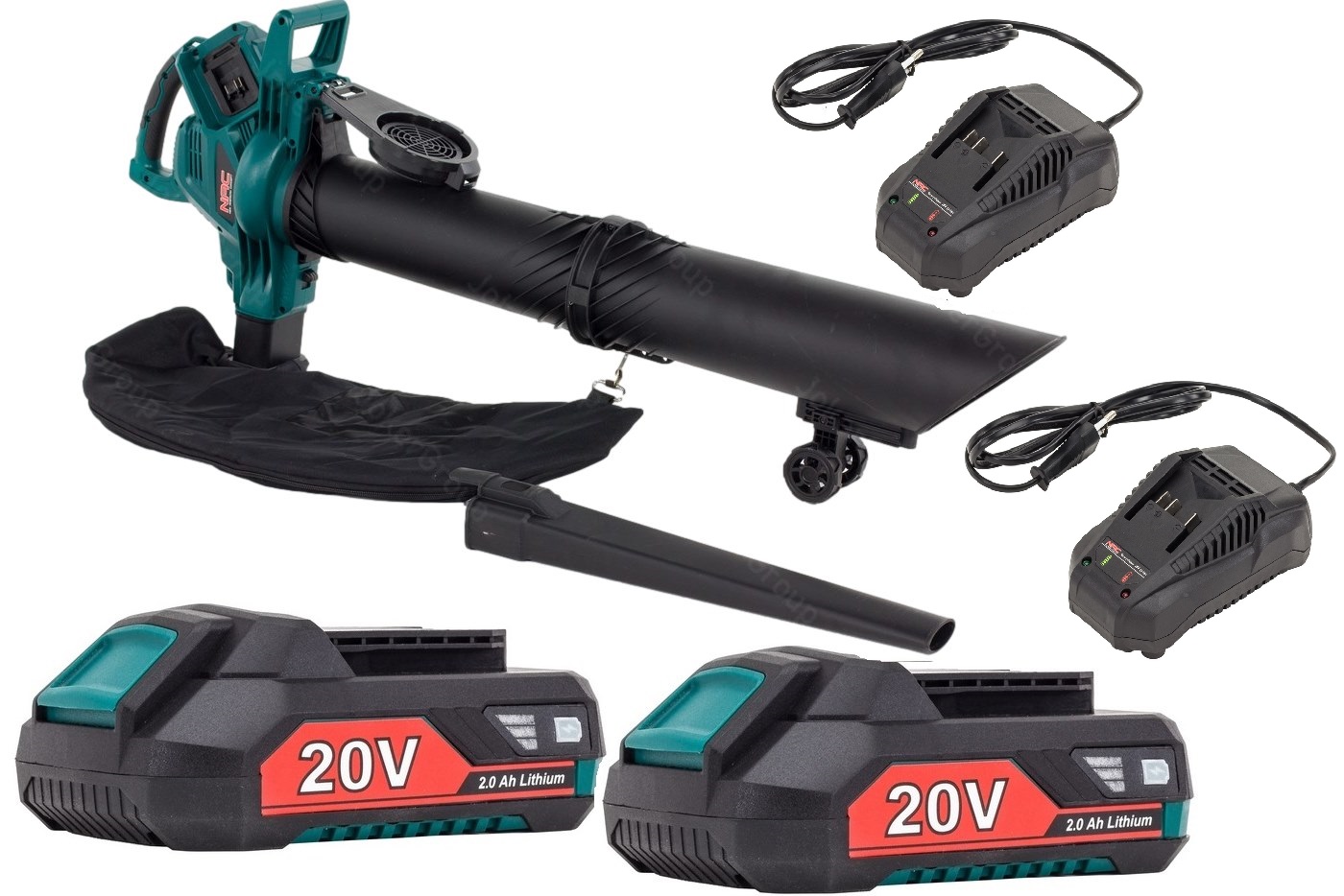Dmuchawa / odkurzacz VBB-BL-LI-2x20V NAC + 2x Akumulator 2,0 Ah + 2x Ładowarka — zdjęcie 1 z 11