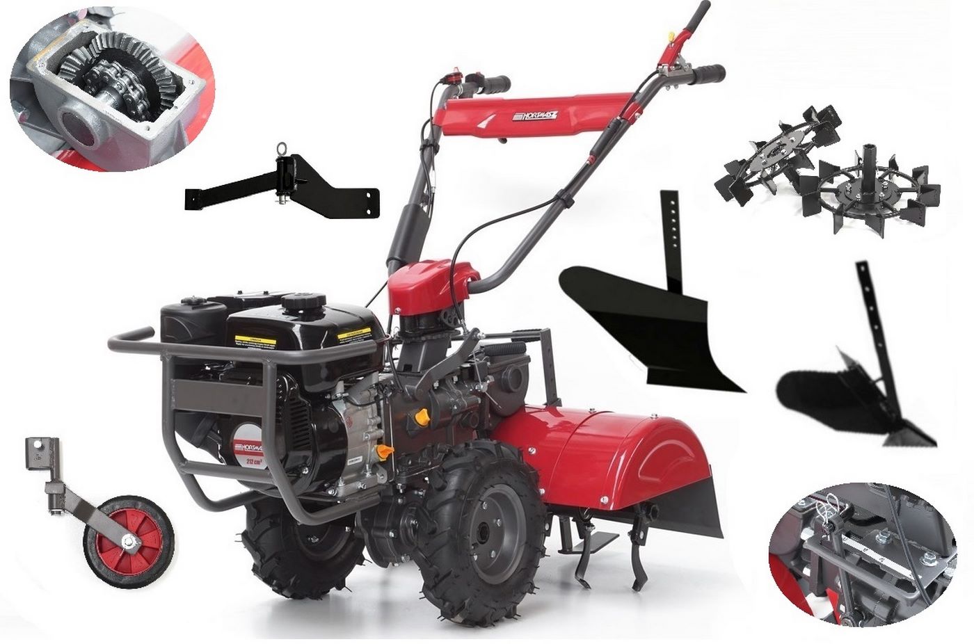 Glebogryzarka HGS X620N HORTMASZ Spalinowa z napędem + 6-elementowy zestaw akcesoriów — zdjęcie 1 z 32